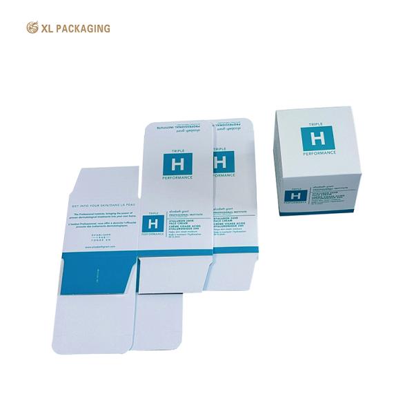 XL Packaging  Printed Cosmetic Foldable Card Box Manufacture Luxury White Card Paper Box Skincare Packaging Custom Logo Eco Friendly for Skincare Cosmetics Packaging