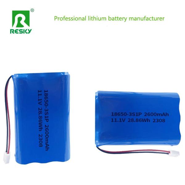 18650 Batteries 11.1V 3s 2600mAh 28.86wh Rechargeable Li-ion Lithium Ion Battery Pack