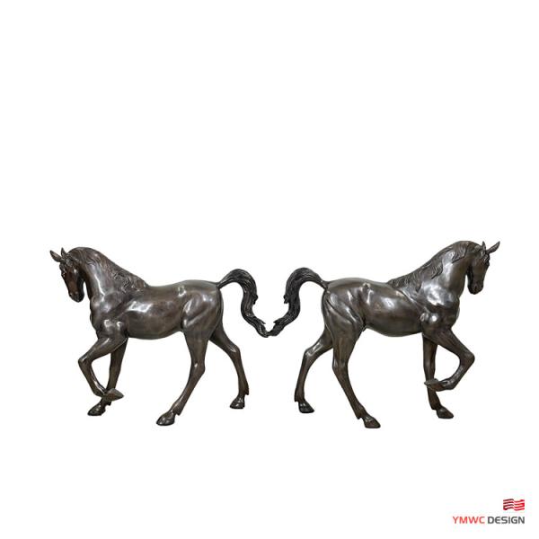 Customer Logo Custom Life-Size Bronze Horse Sculpture for Metal Animal Statues