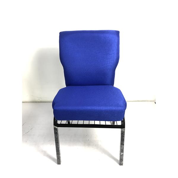 Church Meeting Hall Chair Thickened Carbon Steel Pipe With Grid Bookshelf