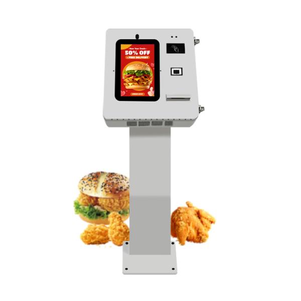 Máquina de pago vertical para exteriores de 15.6 pulgadas, resistente al agua IP65, máquina de autoservicio, terminales de pago para exteriores de alto brillo