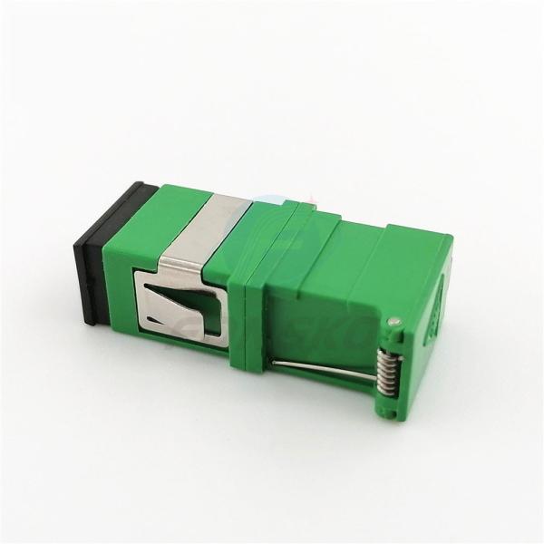 Adaptador a una cara verde de la fibra óptica del adaptador de Shell Sc /apc con el obturador auto
