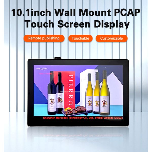 10.1 inch Metal Aluminum Frame Wall Mount Android PC PCAP Touch Screen Display