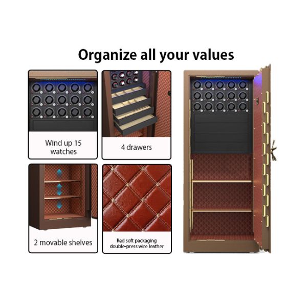 Solid Steel Jewelry Watch Winder Jewelry Safe Large  for Home