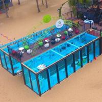 20ft 40ft acima da piscina à terra do contentor da casa pré-fabricada