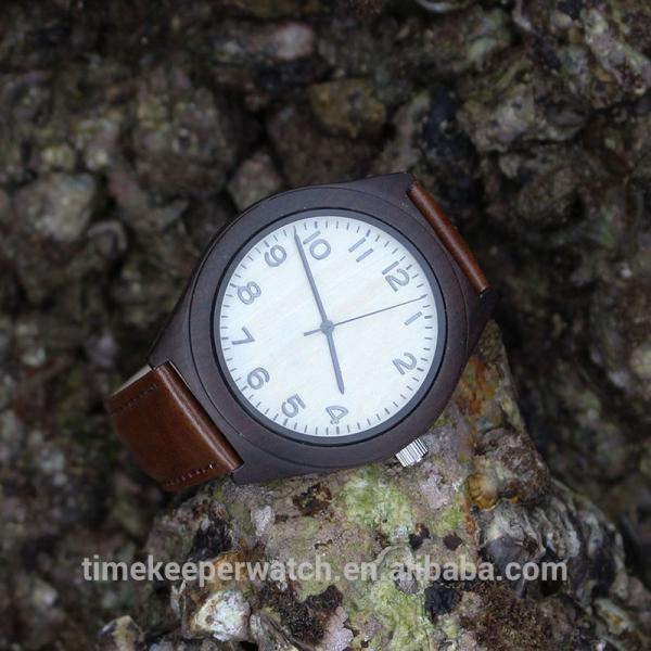 charm wood watches with your logo , leather wood wristwatches oem ,wholesale in China .
