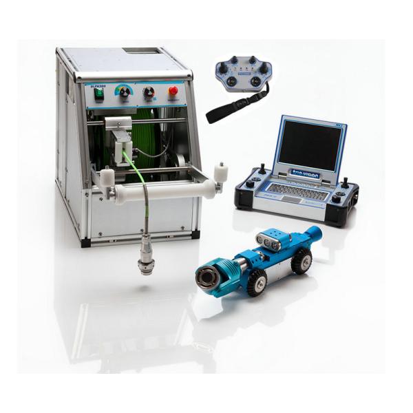 El ° 360 gira el equipo de la inspección del tubo del robot/OEM de la correa eslabonada del tubo de la cámara