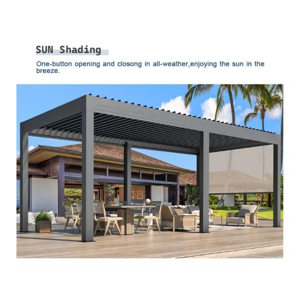 Luxury outdoor shutters awning Terrace awning waterproof electric