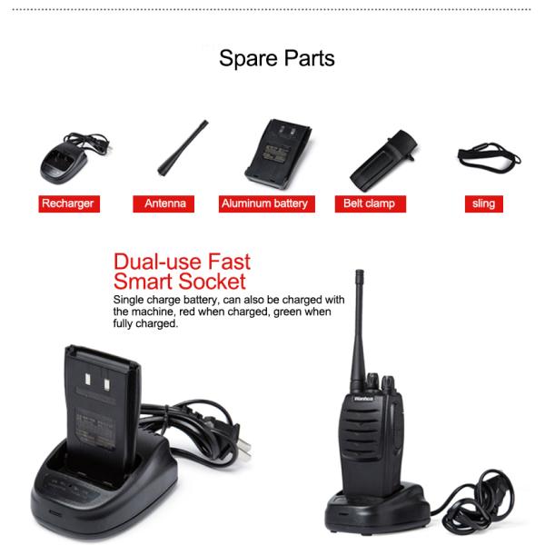 Wanhua WH27 Long Range Walkie Talkie Two-way Radio with -30 60°C Temperature Range