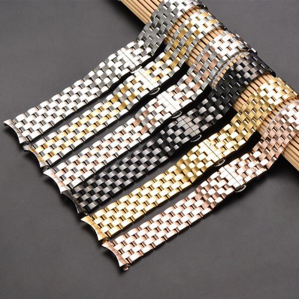 Stainless Steel WatchBand Men's Bracelet for Watches Ladies Wristwatches Butterfly Buckle 18 20 22mm Watch Strap