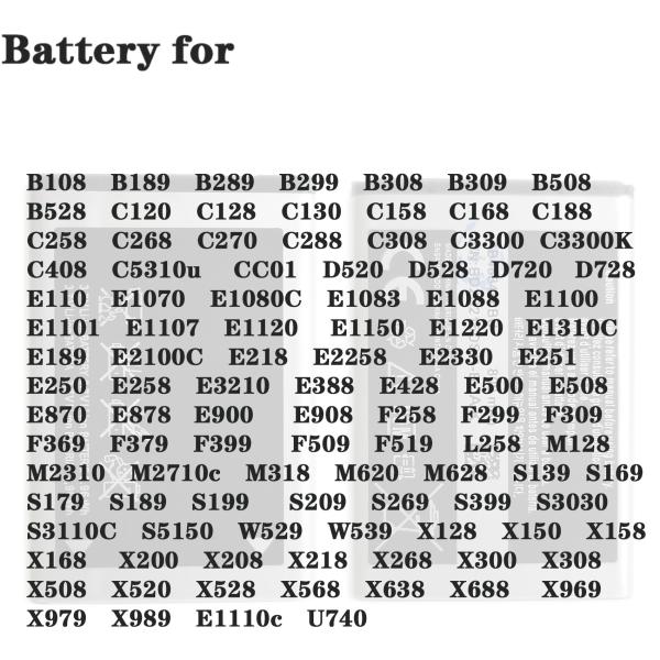 Bateria de lítio recarregável de 800 mAh AB466346BU X208 E1200