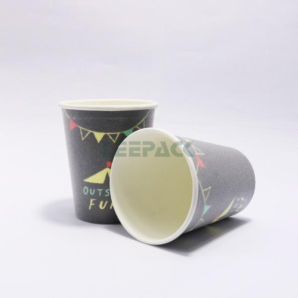 8oz disposable take away coffee milk tea hot drink cup single or double wall foam paper cup with logo printing