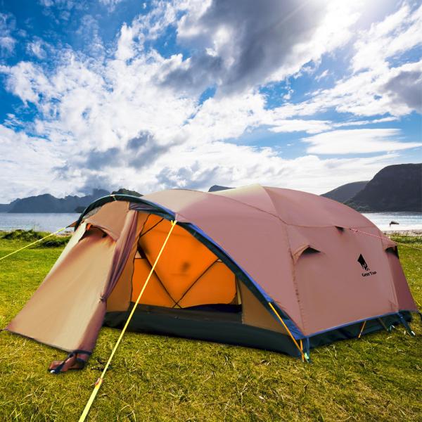 Aluminum Pole 3 Persons 210T PU2500MM Ez Up Camping Tent