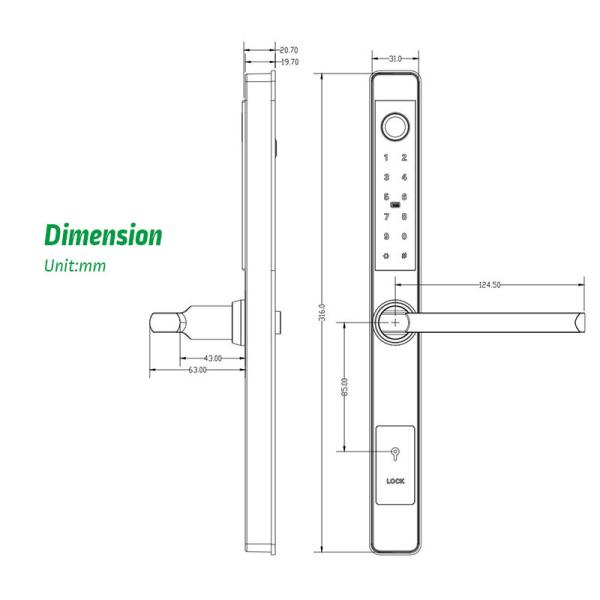 SDK Smart Cylinder Lock Smart Deadbolt Door Lock For Apartment