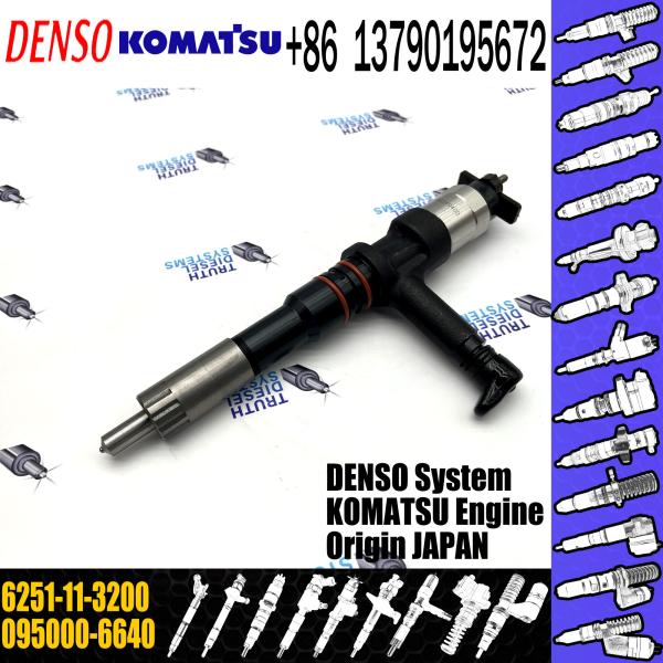 Инжектор топлива Denso 095000-6640 6251-11-3200 с запасом доступным и быстрая доставка для KOMATSU