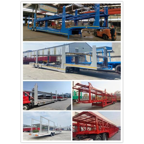 Двойная палуба 2 оси Автотранспортный полуприцеп для транспортных средств перевозчика прицепов грузовых автомобилей