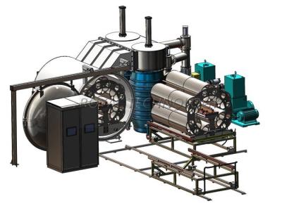 Vácuo horizontal que metaliza a máquina, máquina de revestimento de vidro do vácuo da pulseira PVD