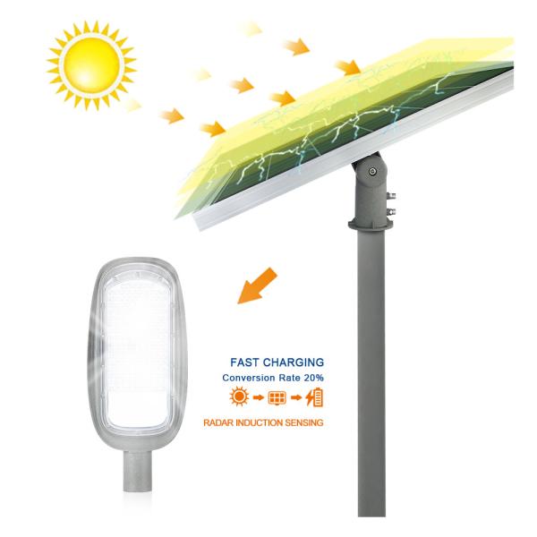 Kcd Super Brightness Ip67 Solar Street Light 100w 150w 200w 300w 500w With Pole