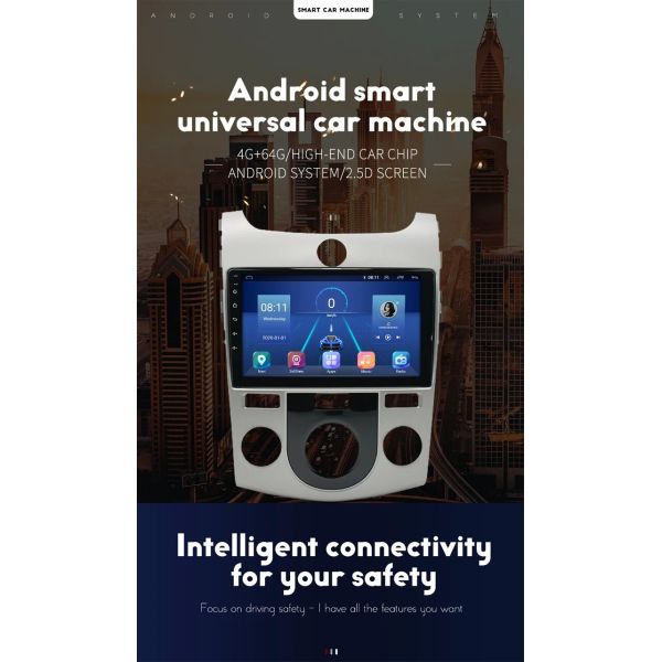 Stéréo automatique 9090 de voiture de pouce 1+16gb Android du stéréo 9 d'Android de voiture de De Carro Gps