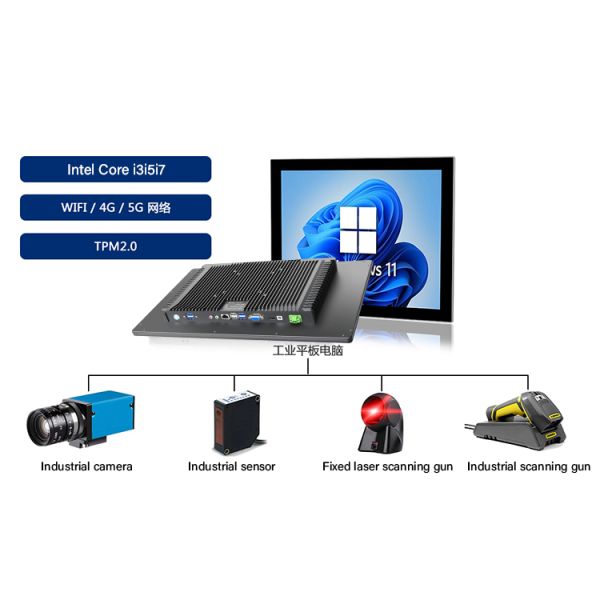 24 Inch 1920 1080 Industrial Metal Unit J1900 J6412 Touchscreen Control Panel PC with VESA Industrial Display