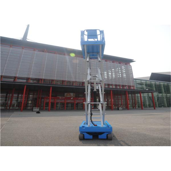 220V 38KW Single Man Scissor Lift , Industrial Scissor Lift 5.2m Turning Radius