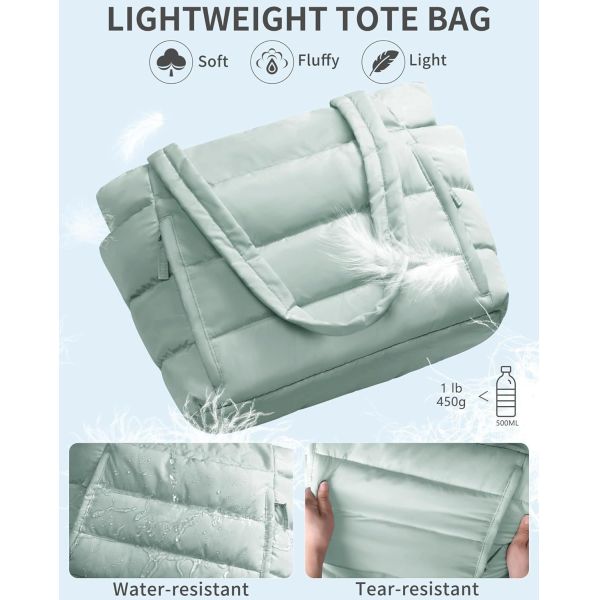 Quilted Large Capacity Tote Bag Multifunctional Travel Bag Portable Storage Bag