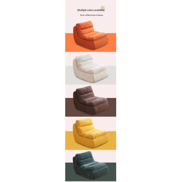 Wholesale Modern Living Room Backrest Cushion Lazy Lounge Recliner Sofa Chair Single Seat Bean Bag Sofa for Apartment Balcony