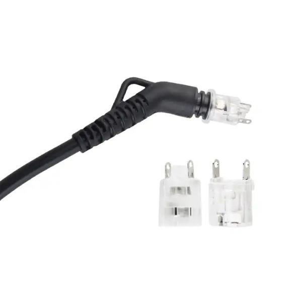 2 pin Korea KC plug swivel cord for hair straightener 360 degree swivel ac extension power cord leads  hair straightener
