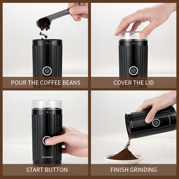 ABS Easy Clean Coffee Machine Small Commercial Coffee Bean Grinder Machine Appliance ETL