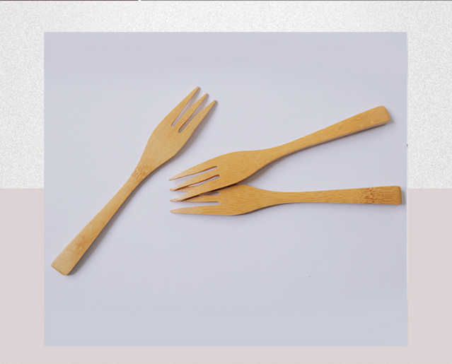 Disposable Bamboo Utensils – Eco Friendly Biodegradable Wooden Forks and Knives for Steak Salad Cake Fruit