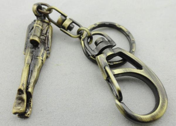 Zinc Alloy / Pewter Metal Scuba Diving Customized Key Chain, Pewter Antique Brass Plating