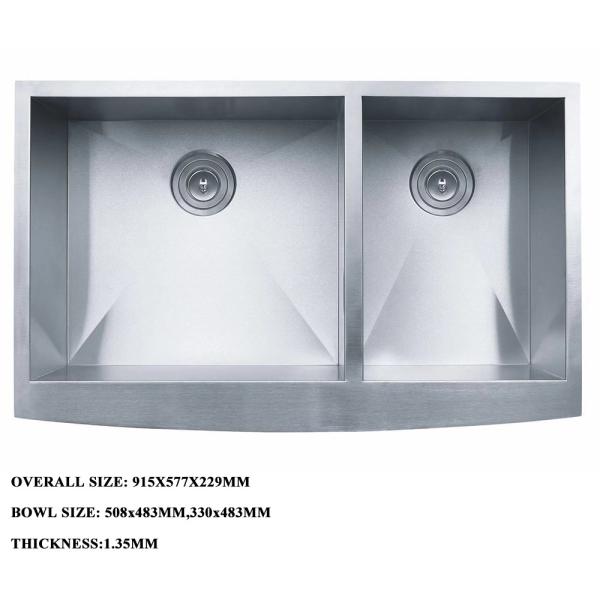 Stainless steel Double Bowl One Piece Kitchen Sink and Countertop sink