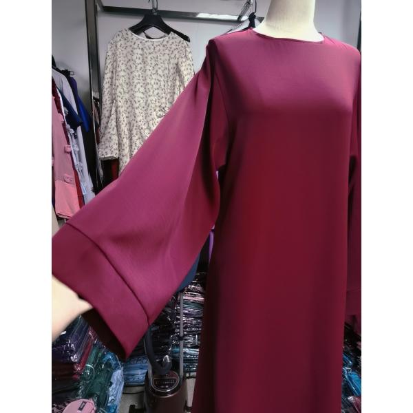 Женская одежда Ближний Восток Абая Мусульманский Твердый цвет плюс размер Мусульманское длинное платье