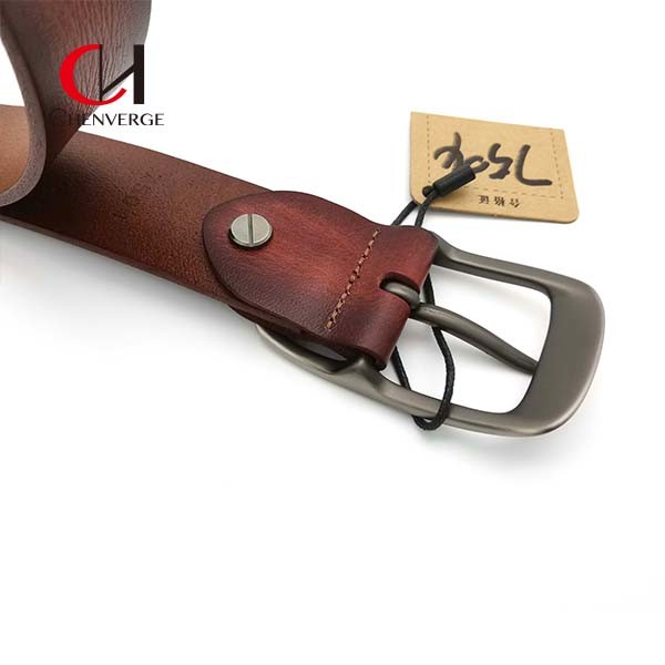 Пояс ODM Multicolor неподдельный кожаный Брауна с пряжкой Pin износоустойчивой