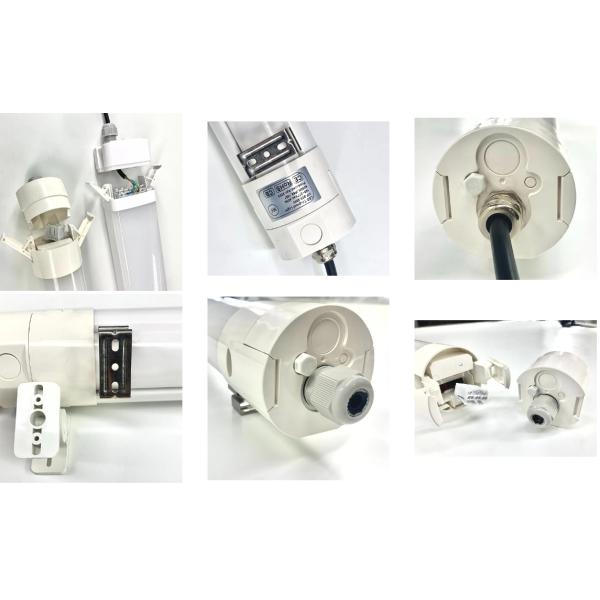 120 Deg IP66 LED Triproof Light With Emergency Sensor For Outdoor Warehouse