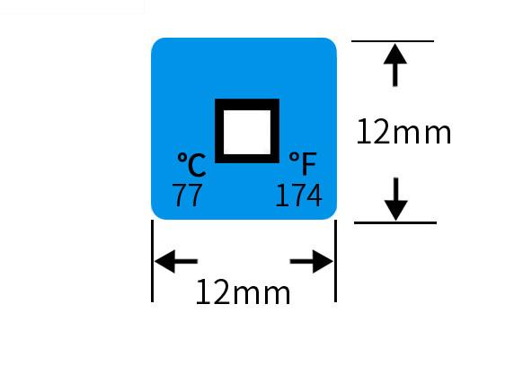 Irreversible Temperature Sensitive Labels 71-82℃ 160-180℉ Multi-Color