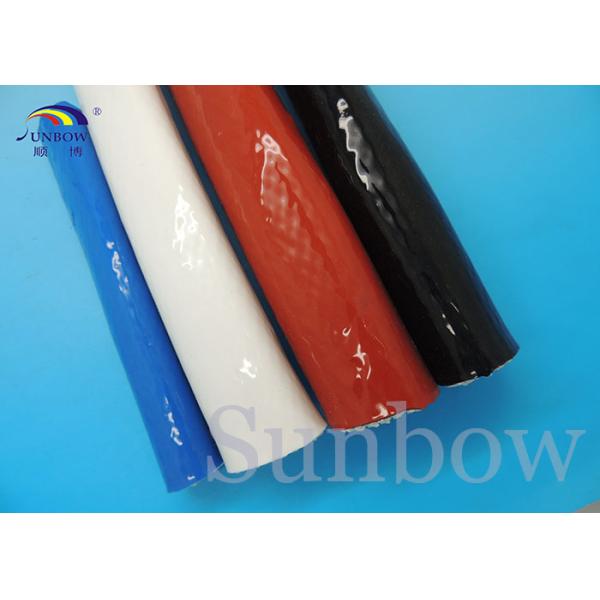 Black Silicone Coated Fibreglass Flame / Heat Resistant Sleeving , 15mm Inside Diameter