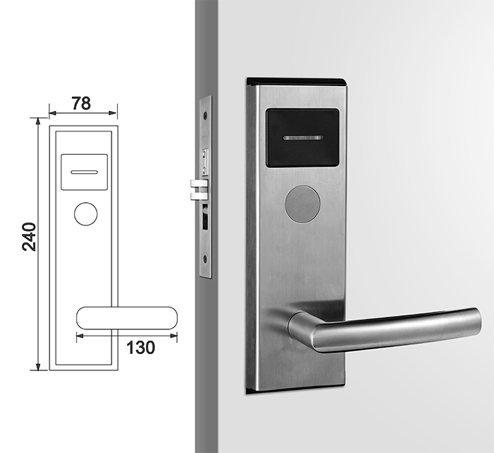 Нержавеющая сталь электронный RFID гостиничный замок с системой блокировки ProUSB