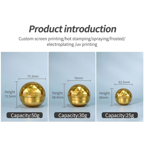 Customized Airless Cream Pump Jar Luxury Cosmetic Packaging Jar 50g