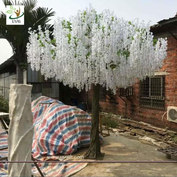 UVG large outdoor artificial trees in wisteria flower wedding and party planner decoration