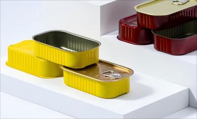 160ml Rectangular Tin Cans Compact Custom Tin Cans Impact Resistant For Food Storage
