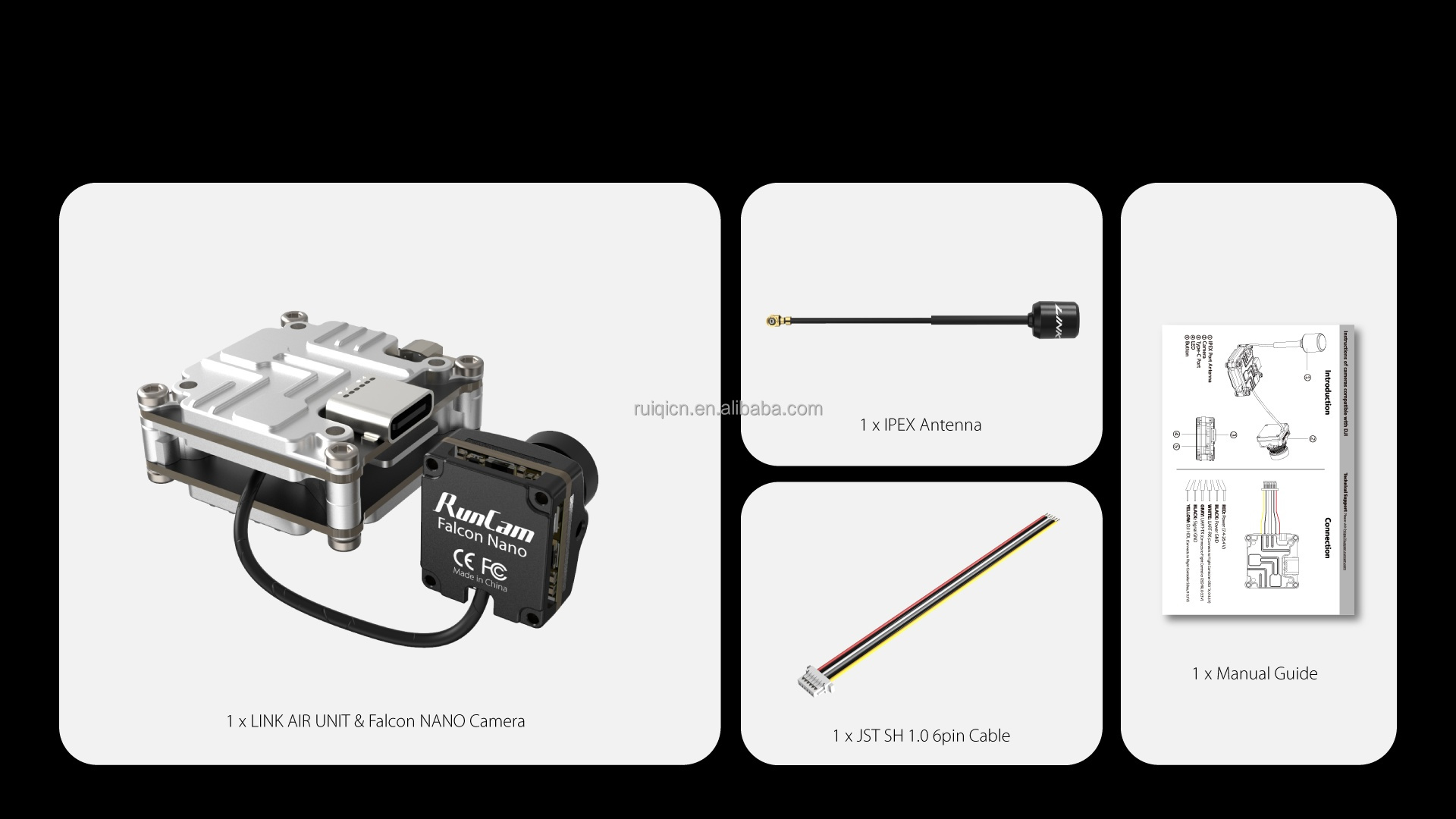 Runcam Link Falcon Nano Kit 120fps 4:3 Camera Hd Digital Fpv System 5.8g Transmitter For V2 Rc Racing Drones