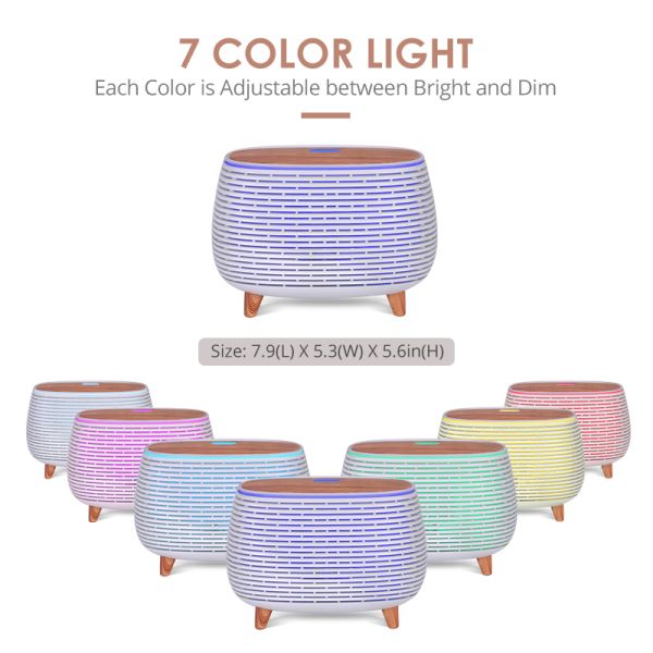 Private Model Factory Price Wholesale Aroma Essential Oil Diffuser/Humidfier With 7 Led Light and Waterless Auto Shut-Off