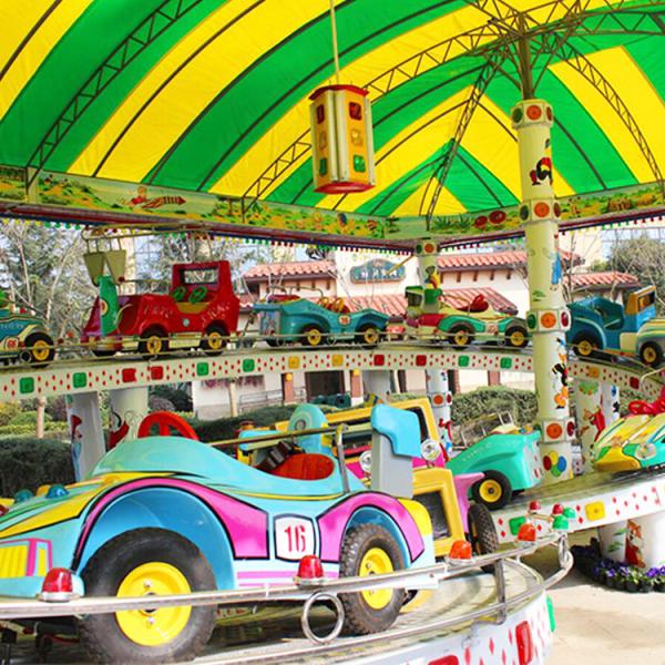 Kids Park Rides Mini Shuttle Ride Fiberglass Steel Material Height 1.95m