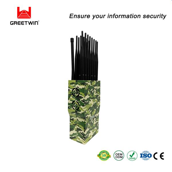 16000mAH 21.0W Wifi Signal Blocker 21 Antennas With Car Recharger