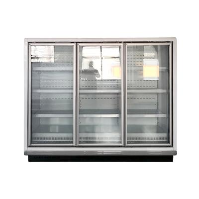 Refrigerador de vidro do refrigerador da exposição de Multideck da porta para a leiteria e as salsichas