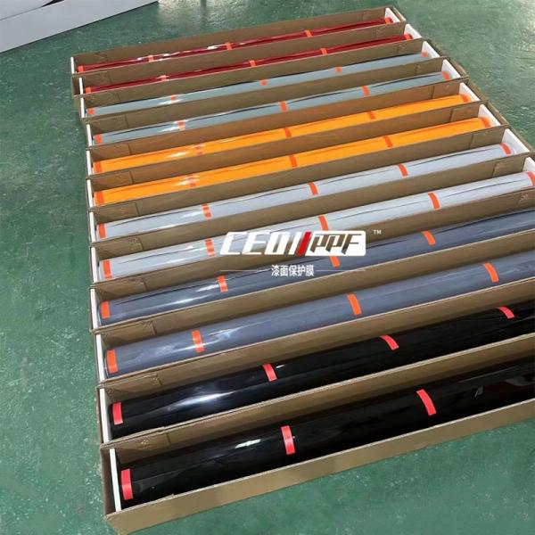 Зелёный цвет TPU PPF двойной слой скретч 7.5mil 60 дюймовой автомобильной краски пленки