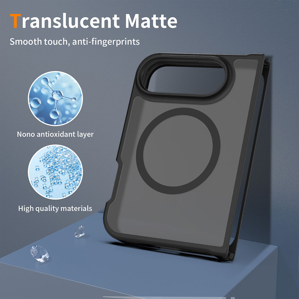 Laudtec Two-Piece TPU+PC Matte Anti-Shock Wireless Charge Magnetic Mobile Phone Back Shell for iPhone 18 Fold Custom Logo OEM