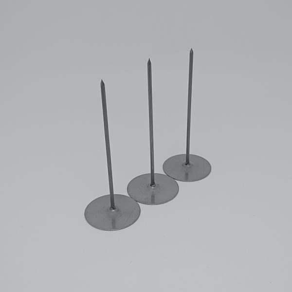 Duct Liner Fasteners Pointer Weld Cupped Head Pins Insulation Zinc Plated