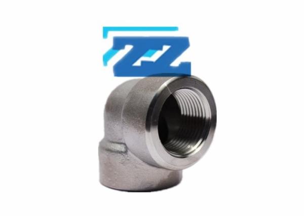 90 Degree Stainless Steel Pipe Fittings Elbow BSPT 4  6000 LB SS 316L ASME B16 11